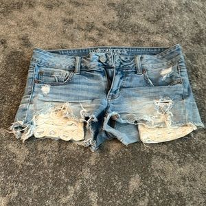 American Eagle ripped jeans shorts